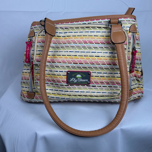 Lily Bloom Colorful Striped Shoulder Bag - Picture 1 of 7